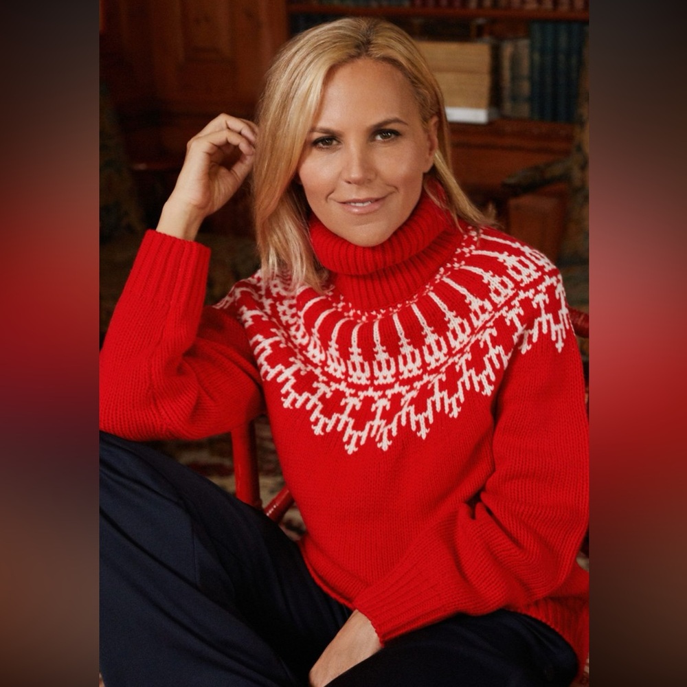 ISO (not for sale) Tory Burch Sport fair isle merino wool sweater - size large